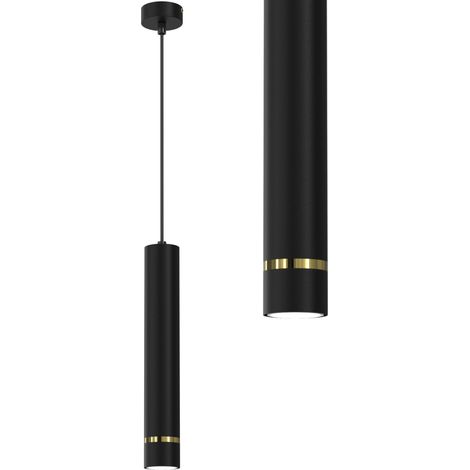 Lampada a sospensione in tubo Gu10, sbalzo oro nero (1/5)