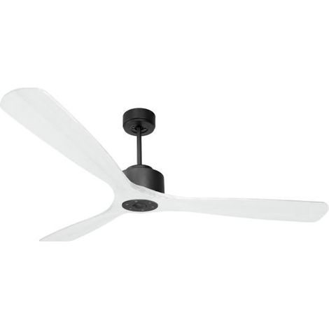 Modulo de KlassFan - Super destratificateur et ventilateur DC 166 cm Gris basalte pales bois blanc sans Lumière  30 à 60 m²