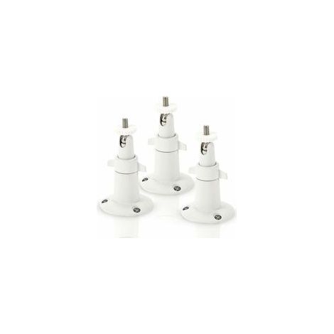 Support mural en métal pour caméras de sécurité intelligentes Arlo – Support réglable en aluminium intérieur/extérieur pour caméras Arlo et autres modèles compatibles (paquet de 3, blanc)