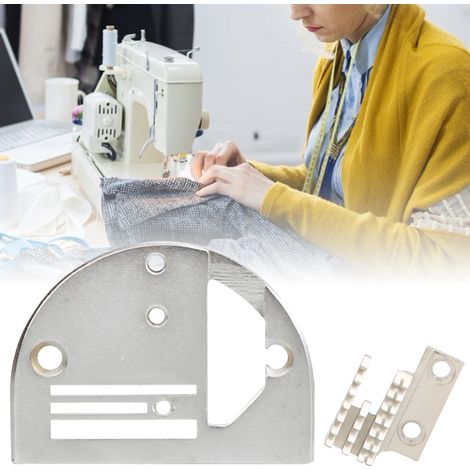 Accessoires pour machines à coudre à plaque à aiguille synchrone à double rangée de dents en métal