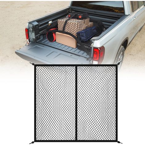 Filet de chargement pliable 100x120cm pour coffre de voiture pick-up SUV bateau, organisateur de coffre en maille hautement élastique, monocouche (1/5)