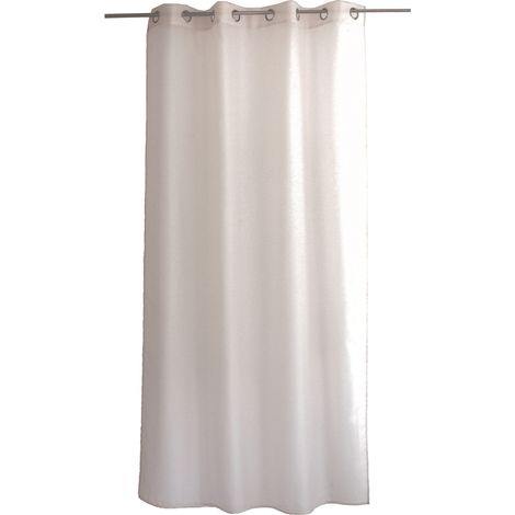 Voilage à oeillets 140 x 240 cm LUTHEO coloris BLANC (1/2)