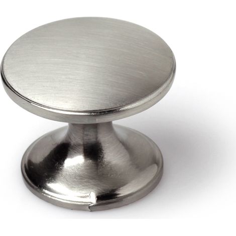 Pomo para Mueble  Estilo Contemporáneo  Fabricado en Zamak  Acabado en Níquel Satinado  Medidas 323227 mm  Sistema de Fijación  Incluye Tornillos M4  4 Unidades -