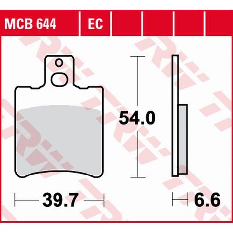 PASTILLAS DE FRENO TRW ZF KH193 ECO ORGÁNICAS APRILIA RS 50 '95-'98, SR 50 '93-'04, YAMAHA YA/YM 50 '95-'98, YQ 50 AEROX '96-'12, BWS 100 '99-, DELANTERAS