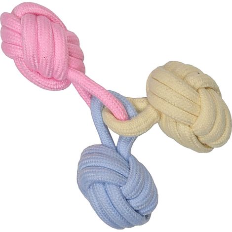 Jouet à mâcher en corde pour chien, couleur macaron, résistant, balle en coton à mâcher pour la maison et l'extérieur (1/5)