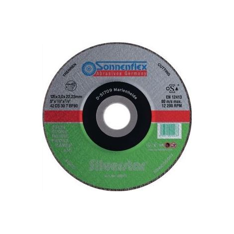 Trennscheibe für Stein 125x3,0x22,23mm, gekröpft (1/2)