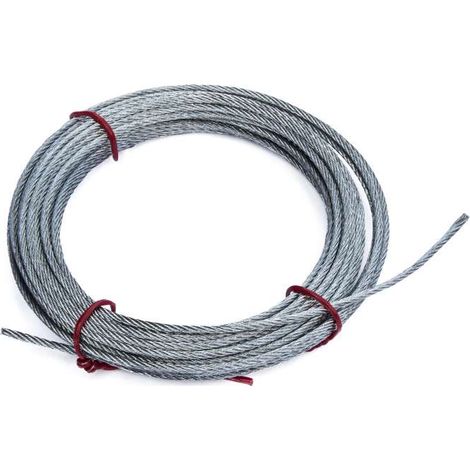 Fune per argani 49 fili Ø 2,4 mm. in acciaio zincato 9 mt.