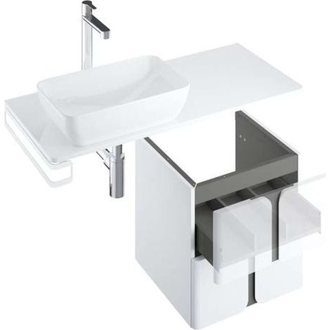 Ravak Balance - Piastra lavello 120x47x2 cm, bianco lucido X000001372 (1/5)