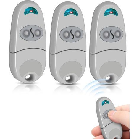 3-teilige 433,92-MHz-Fernbedienung für Tore, 2 Tasten, Garagentorfernbedienung, Torsignal, Fernbedienungsplakette (1/5)