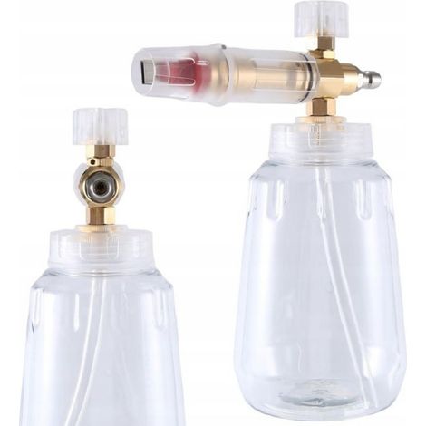 Canon À Mousse - Réservoir 1 L - Buse Laiton 1,2 mm - Pression Jusqu'à 2200 PSI - Compatible Nettoyeurs Haute Pression (1/5)
