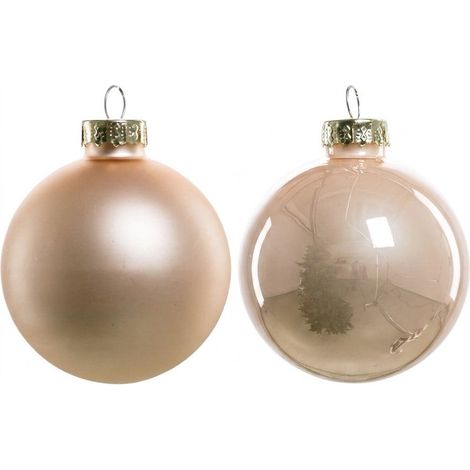 TrendLine Weihnachtskugeln aus Glas Ø 6 cm champagner 20 Stück Christbaum- & Feiertagsschmuck (1/3)