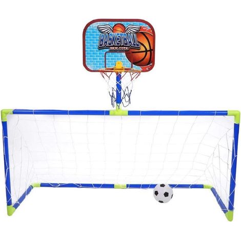 Trade Shop - INSIEME SPORT PALLACANESTRO CALCIO PIEGHEVOLE PORTATILE CHILDREN POMPA REGALO - (1/5)