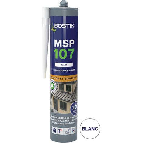 Bostik – Mastic de fixation brun 290 ml – Technologie MS Polymère pour surfaces humides – Collage souple et étanchéité – 30130015