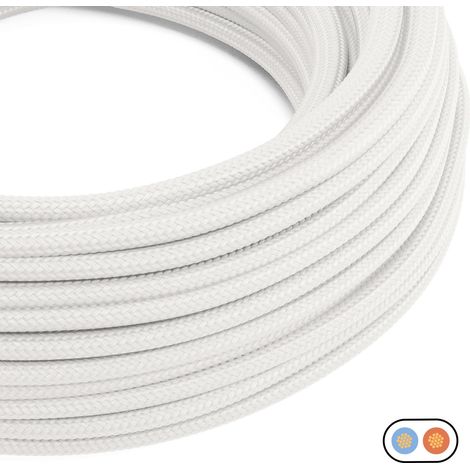 Creative-Cables Le câble électrique plat original 2x0,75 mm² (1 m, blanc PM01)
