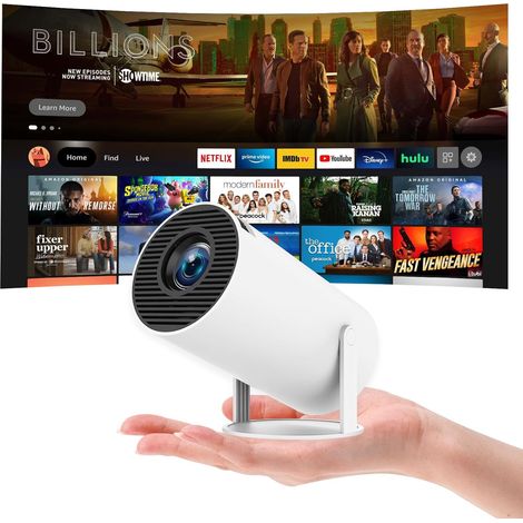 Vidéoprojecteur 4K portable WiFi 6 – Android 11 – Correction trapézoïdale automatique – Écran 40-130 pouces – Bluetooth 5.0 - 1080P