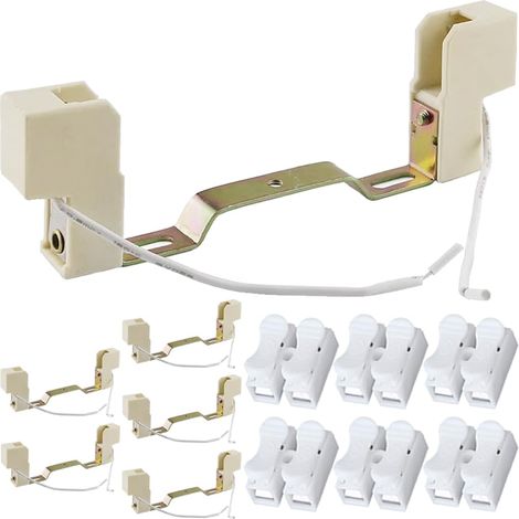 Douille de lampe R7S, ampoule R7S 118 mm, connecteur de douille à double extrémité, connecteur de douille pour ampoule céramique R7 S pour lampe halogène T3 (lot de 6) (1/5)