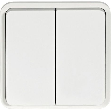 bouton poussoir double no-nf 10a hager cubyko composable blanc (1/3)