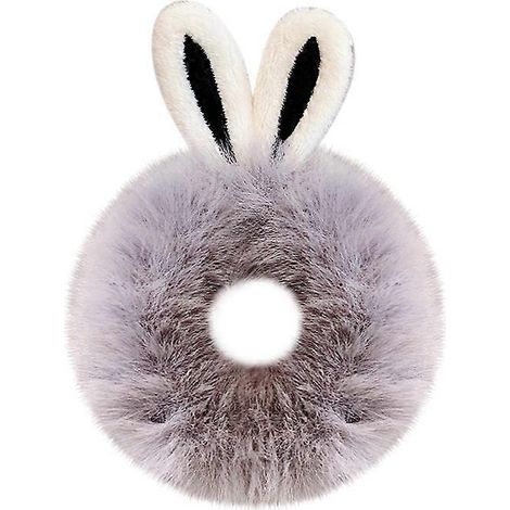 Cordon pour cheveux oreilles de lapin en peluche, accessoire mignon pour filles et femmes, bandeau pour cheveux, anneau pour cheveux oreilles de lapin