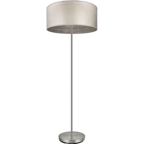 Tango 1xe27 lampada da terra per soggiorno nichel/legno grigio 162x40x40 cm (1/2)