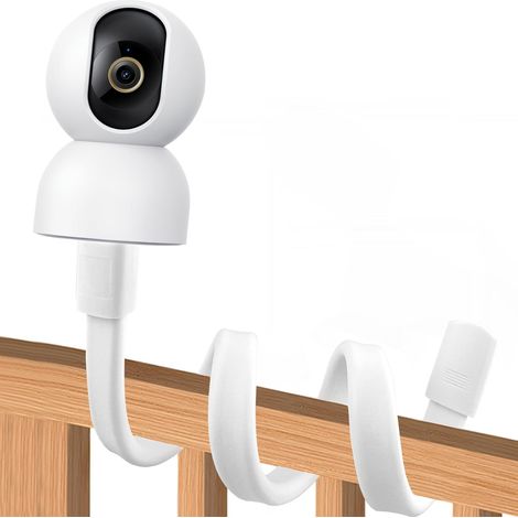 Support pour Babyphone, Support de Moniteur Flexible Support de Caméra Bébé Universel avec Connexion à Vis 1/4, Support de Serrage Sécurité sans Perçage pour Bébé Support Camera Vidéo (1/5)