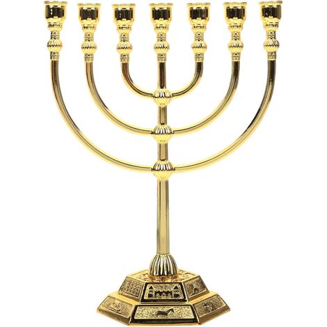 Bougeoir Métallique 7 Branches Chandelier Décoration pour Maison Fêtes Dîners Romantiques 6.69X5.31X2.56 Pouces (1/5)