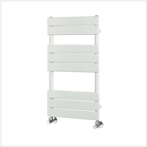 Milano Lustro White Flat Panel Heated Towel Rail Radiator - 825mm x 450mm