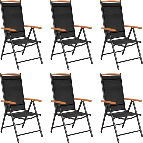 Maison Exclusive - Set Mobili da Pranzo da Giardino 7 pz in Alluminio Nero (1/5)