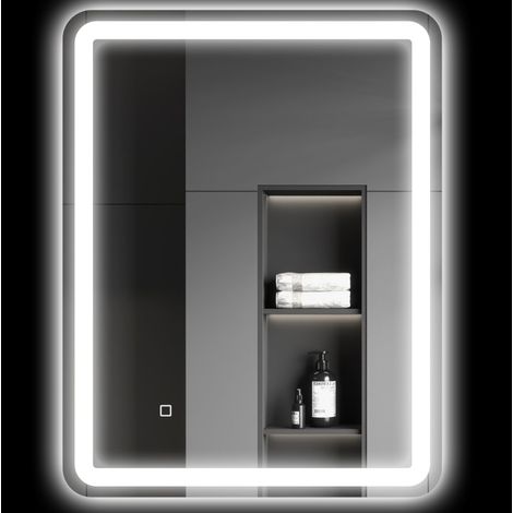 Espejo de baño LED antivaho 70x90 cm OKMYHOME (1/4)