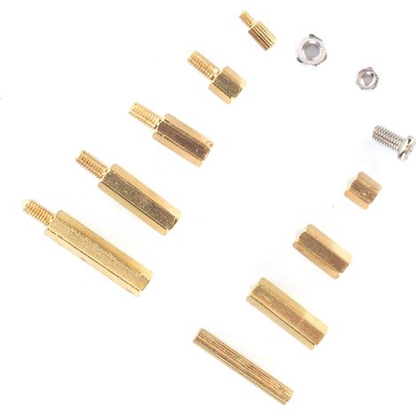 Kit de 240 vis et écrous hexagonaux en laiton M2/M3 pour équipements de communication et de bureau électroniques (1/5)