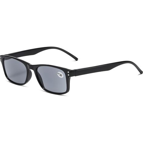Lunettes de lecture colorées, unisexes, avec protection UV. Noir mat, grossissement x3.0. Noir brillant. (1/5)