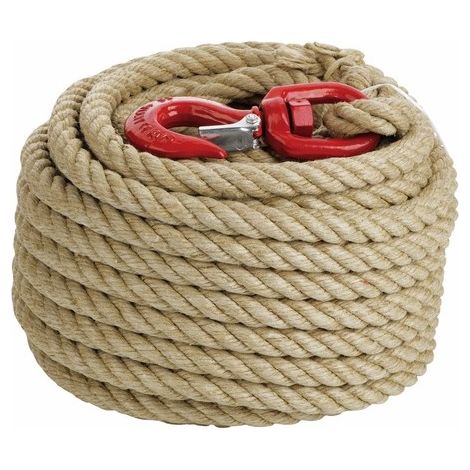Corde à poulie chanvre diamètre 20 mm longeur 25 m - CORDERIE MESNARD SAS