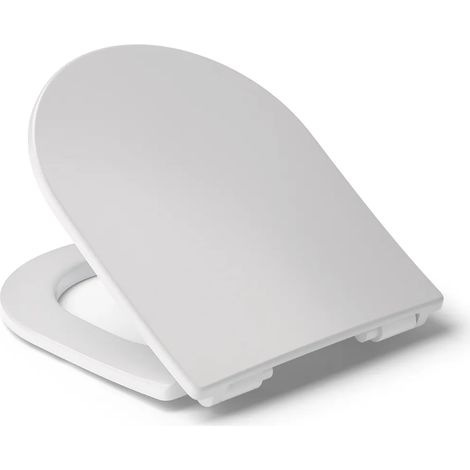 Les rois des sièges de toilettes Abattant WC Bellavista - Blanc - Duroplast - Antibactérien et silencieux (1/5)