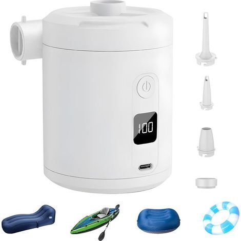 Portable Air Pump, Compact Inflator, Electric Deflator, 5200mAh Battery, 31.5x31.5x43.7 inches, 4000Pa Pressure, Great for Pool Toys, Beach Gear, Travel Use, Home Storage, Garage (1/3)