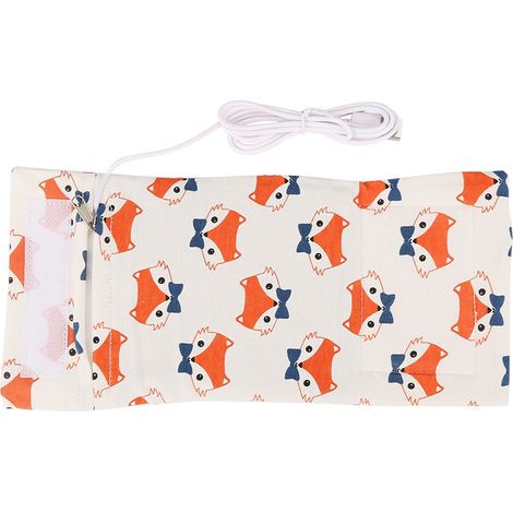 Tragbarer USB-Flaschenwärmer für Babys – Verstellbare Heizdecke (Fuchs) – Reisegerät (1/5)