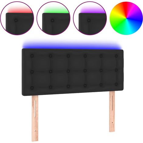 Maison Exclusive - Testiera Nera a LED 80x5x78/88 cm in Similpelle (1/5)