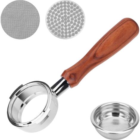 Porte-filtre sans fond de 58 mm pour Modèles E61/Flair58/ECM/Rocket/Sanremo/Synesso/Slayer/VBM – Porte-filtre sans fond de avec écran 2 Puck Screen (1/5)