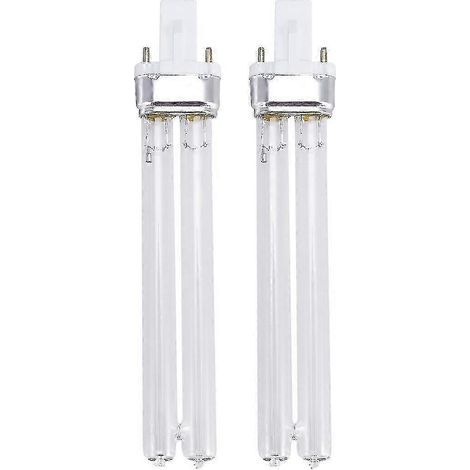 Lot de 2 lampes de désinfection ultraviolette UV de 11 W, ampoules de stérilisation UV pour stérilisateur d'aquarium (culot G23) (1/2)