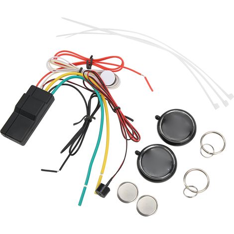 Alarme de voiture sans fil 2,4 GHz, verrouillage moteur, entrée sans clé, système d'alarme de voiture, dispositif anti-détournement, convient aux véhicules 12 V. (1/5)