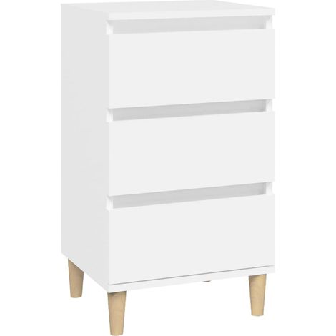 Maison Exclusive - Comodino Bianco 40x35x70 cm in Legno Multistrato (1/5)