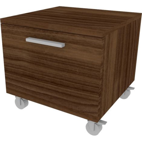 Cassettiera con ruote - Design moderno per cameretta e ufficio - Noce canaletto