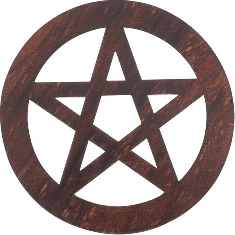 Le sacrifice d'une étoile en bois à cinq côtés de décoration WIKA table de décoration de 4,7 pouces étoiles pour protéger les sorcières accessoires de réception (1/5)