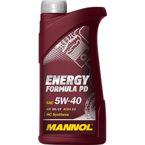 Huile moteur automobile MANNOL 5W40 ENERGY FORMULA PD 1 litre (7913) (SYNTHÉTIQUE)