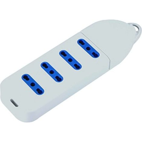 MULTIPRESA 4 POSTI BIPASSO SENZA CAVO (PEM2304-W)