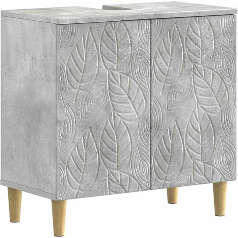 Mueble de lavabo para baño DELFT Gris Hormigón vidaXL (1/5)