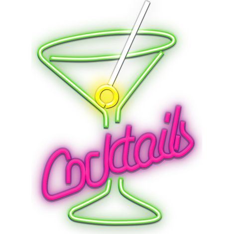 Lampara forever neon plexi led cocktails (1/2)