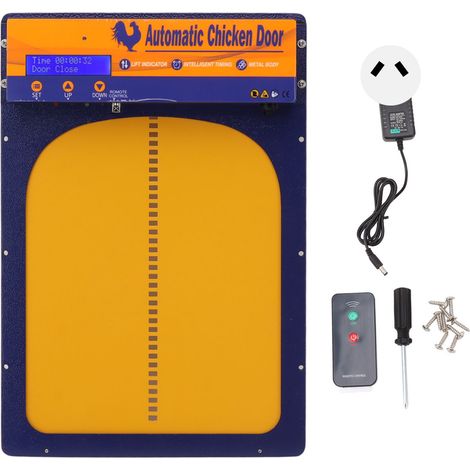 Poulailler automatique porte avec minuterie capteur lumineux télécommande pour canards oies 100‑240V prise AU (1/5)