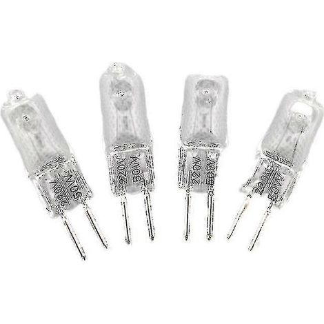 Lot de 5 ampoules halogènes G5.3 35W/50W, culot JC, 220 V, lumière jaune (1/3)