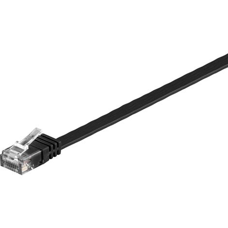 Cable de red UTP Cat6 plano de Microconnect, color negro, 1,5 m (1/2)