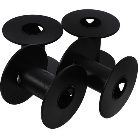 Bobine de Fil Vide Cylindrique 4 Pièces en Plastique Noir Organisation Rapide des Câbles, Format Compact et Peu Encombrant, Usage Atelier et Laboratoire (1/5)
