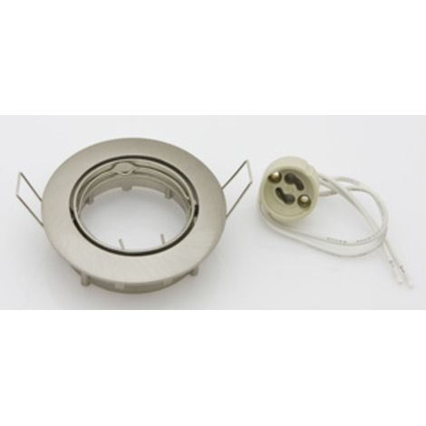 FARETTO INCASSO ORIENTAB P/LED GU10 NIKEL SAT- 10,0 pz